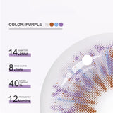 Monet Purple Colored Contact Lenses