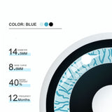 Nebulos Blue Deidara Cosplay Colored Contact Lenses
