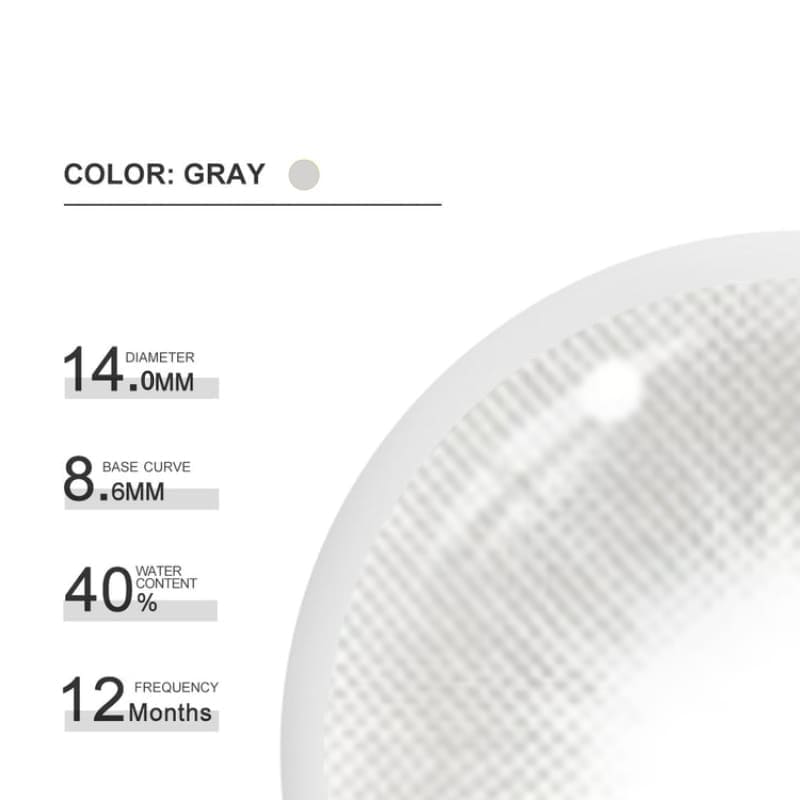 Claro Grey Colored Contact Lenses