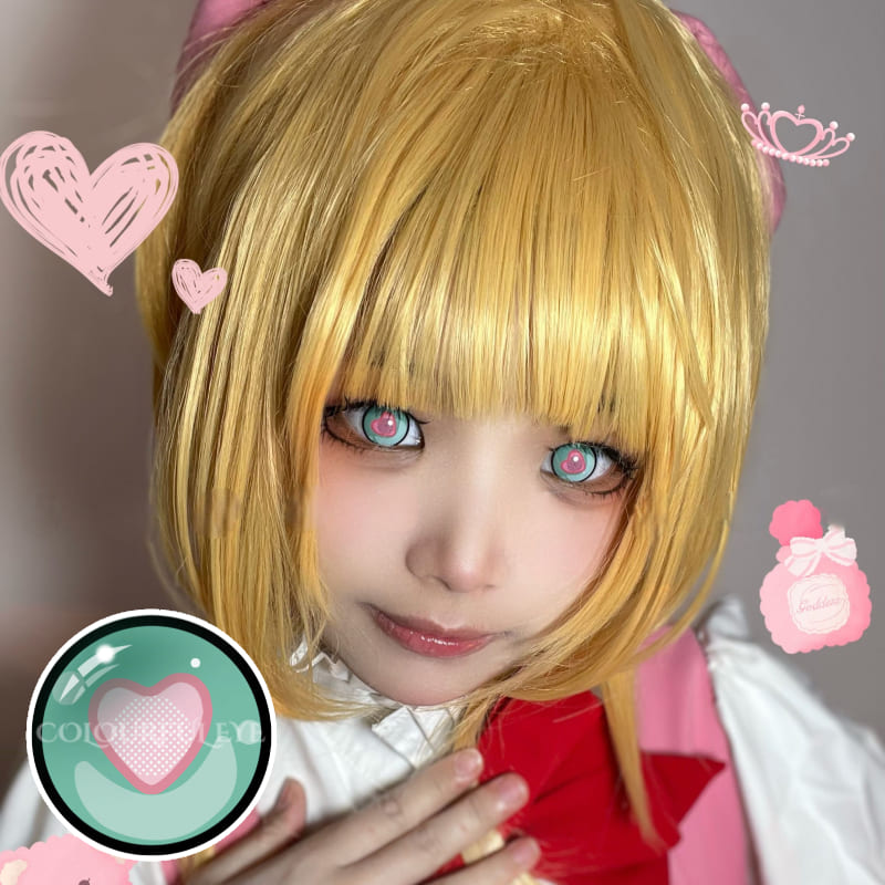 Puppet Heart Eye Green Cosplay Contacts