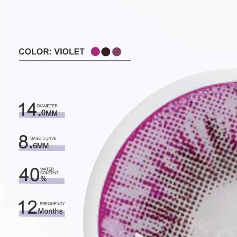 Glacier Purple Colored Contact Lenses