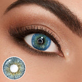 Retro Hawaii Blue Colored Contacts