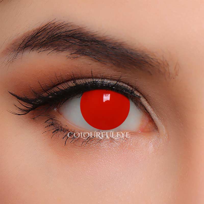 Colourfuleye Red Cosplay Colored Contact Lenses-5