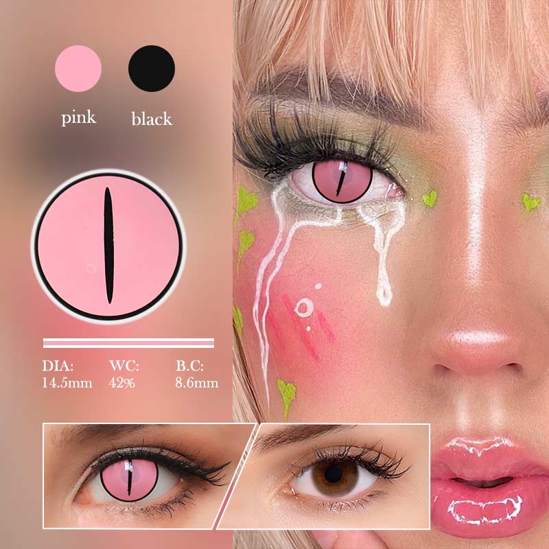 Colourfuleye Demon Slayer Nezuko Pink Contact Lenses-2