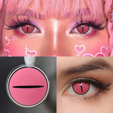 Colourfuleye Demon Slayer Nezuko Rose Contact Lenses-5