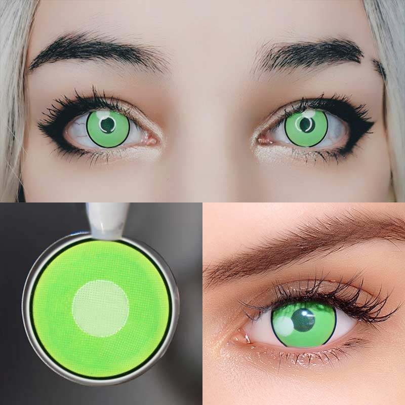 Colourfuleye Anime Demon Slayer Cloud Green Colored Contact Lenses-5