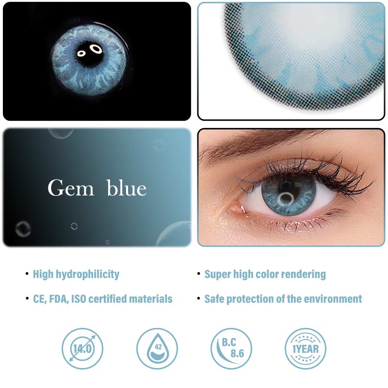 Colourfuleye Gem Sky Blue Colored Contact Lenses-3