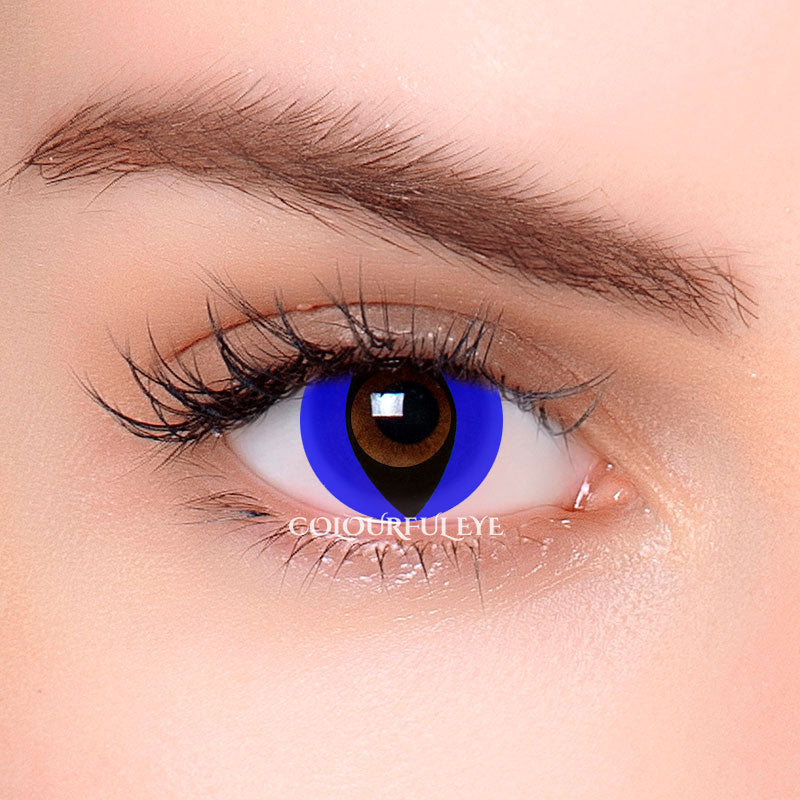 Colourfuleye Cat Eye Blue Cosplay Contact Lenses  -2