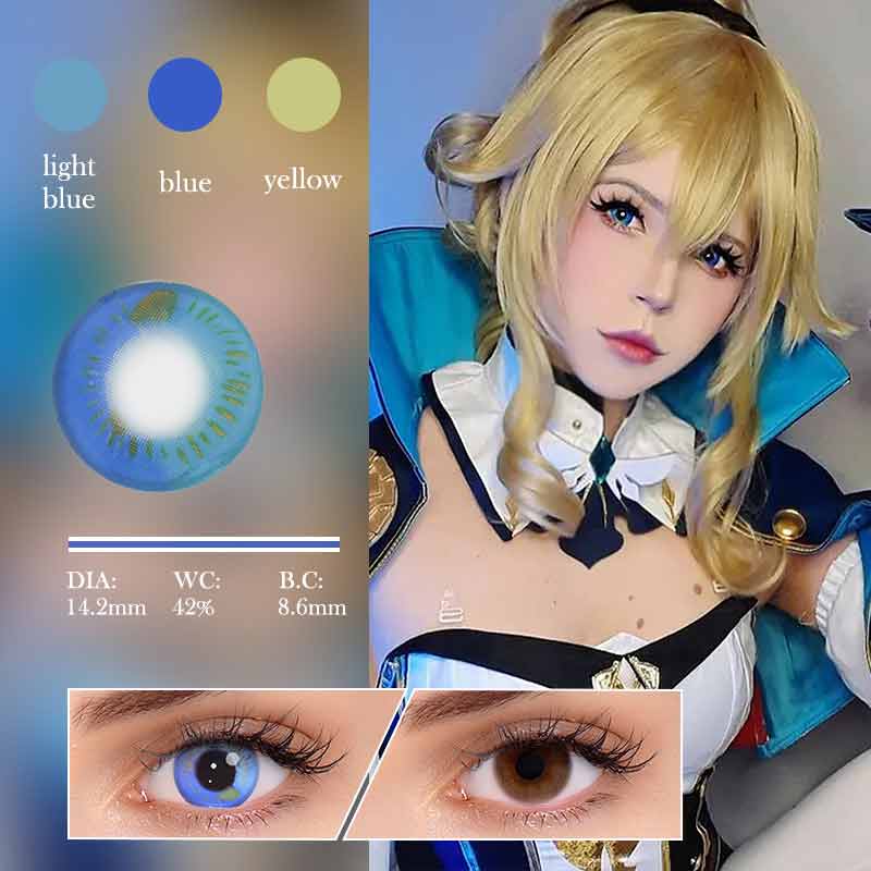 Colourfuleye Anime Blue Colored Contact Lenses-2
