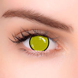Colourfuleye Yellow Mesh Cosplay Contact Lenses-2