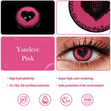 Colourfuleye Yandere Pink Cosplay Contact Lenses-3