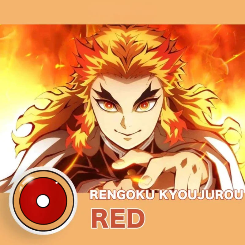 Demon Slayer Rengoku Kyoujurou Red Cosplay Contact Lenses
