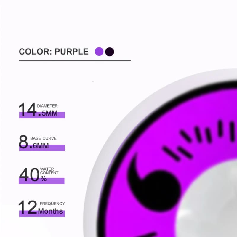 Sharingan Cosplay Purple Contact Lenses