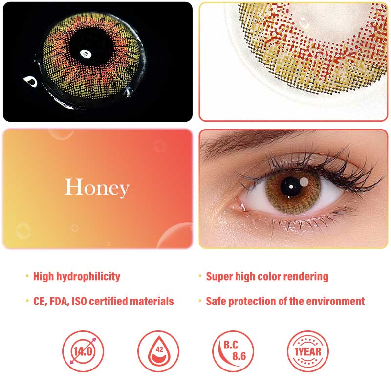 Colourfuleye Honey Natural Colored Contact Lenses-3