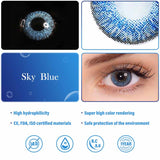 Colourfuleye Sky Blue Natural Colored Contact Lenses-3