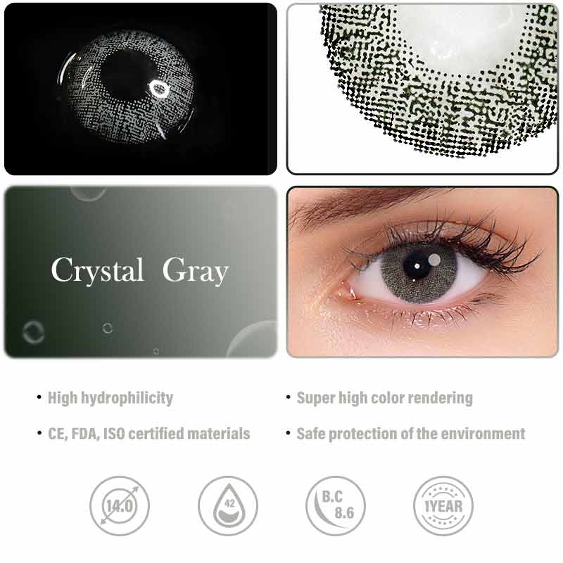 Colourfuleye Crystal Gray Natural Colored Contact Lenses-3