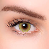 Crystal Ball Yellow Green Colored Contact Lenses-1