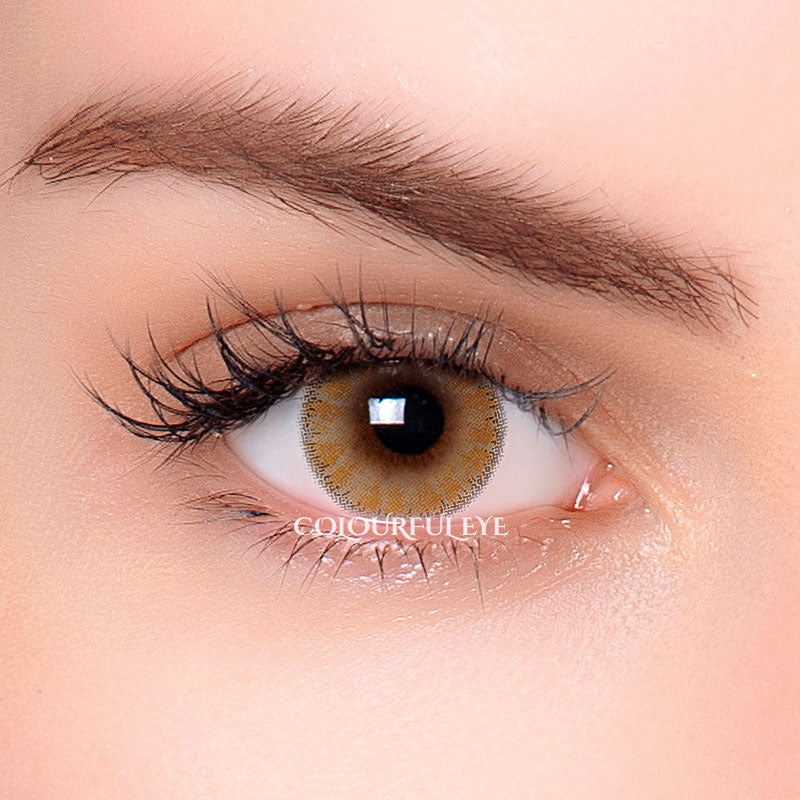 Crystal Ball Caramel Brown Colored Contact Lenses-1