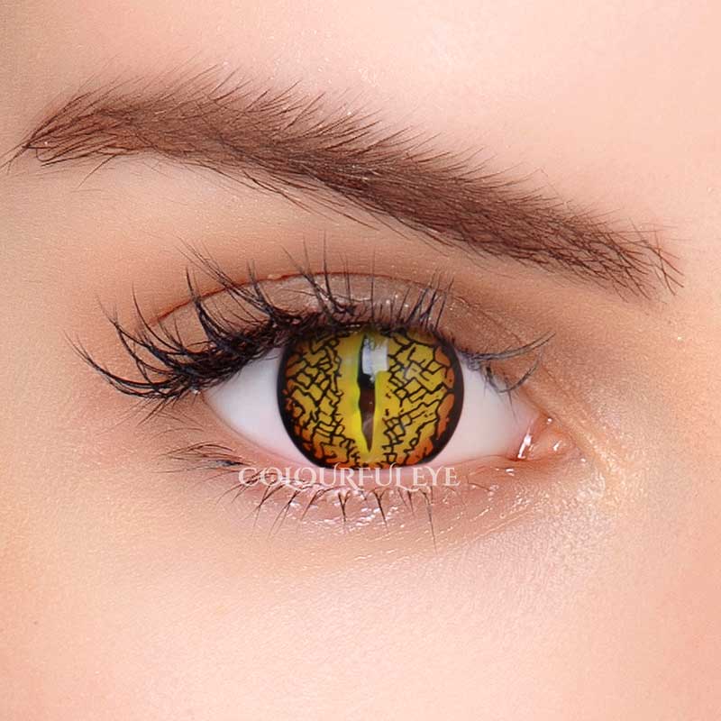 Colourfuleye Snake Eye Brown Cosplay Contact Lenses-6
