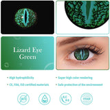 Colourfuleye Snake Eye Green Cosplay Contact Lenses-2