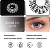 Colourfuleye Spider Web White Cosplay Contact Lenses-2