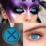 Colourfuleye Button Eye Blue Cosplay Contact Lenses-5
