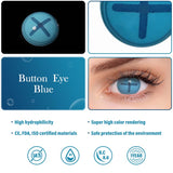 Colourfuleye Button Eye Blue Cosplay Contact Lenses-4