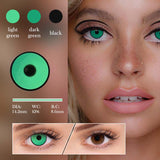 Colourfuleye Fluorescent Green Cosplay Contact Lenses-2