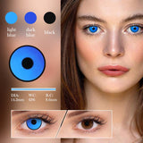 Colourfuleye Fluorescent Blue Cosplay Contact Lenses-2