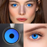 Colourfuleye Fluorescent Blue Cosplay Contact Lenses-4