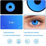 Colourfuleye Fluorescent Blue Cosplay Contact Lenses-3