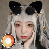 Colourfuleye Anime Red Brown Colored Contact Lenses