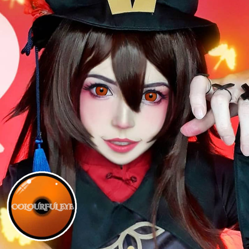 Colourfuleye Fluorescent Orange Cosplay Contact Lenses