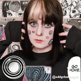 Black Spiral Cosplay Contact Lenses