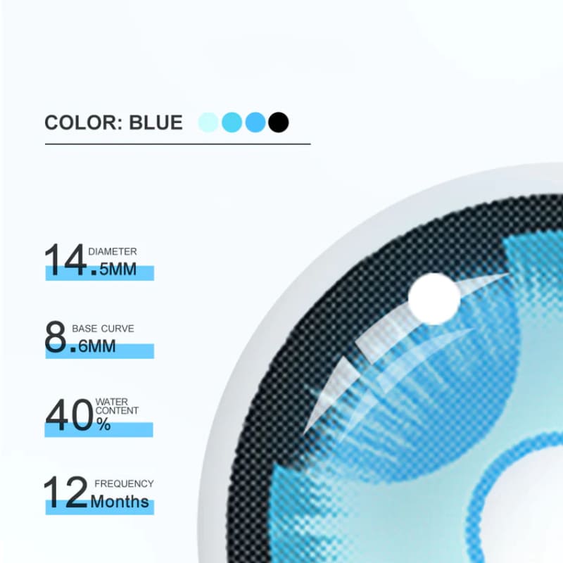 Decim Blue Cosplay Colored Contact Lenses