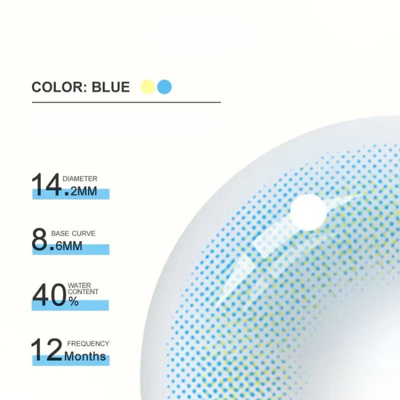 Hidrocor Topazio Blue Colored Contact Lenses
