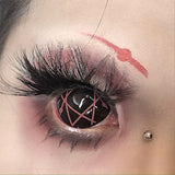 Colourfuleye 22mm Red Star Trails Sharingan Sclera Colored Contact Lenses