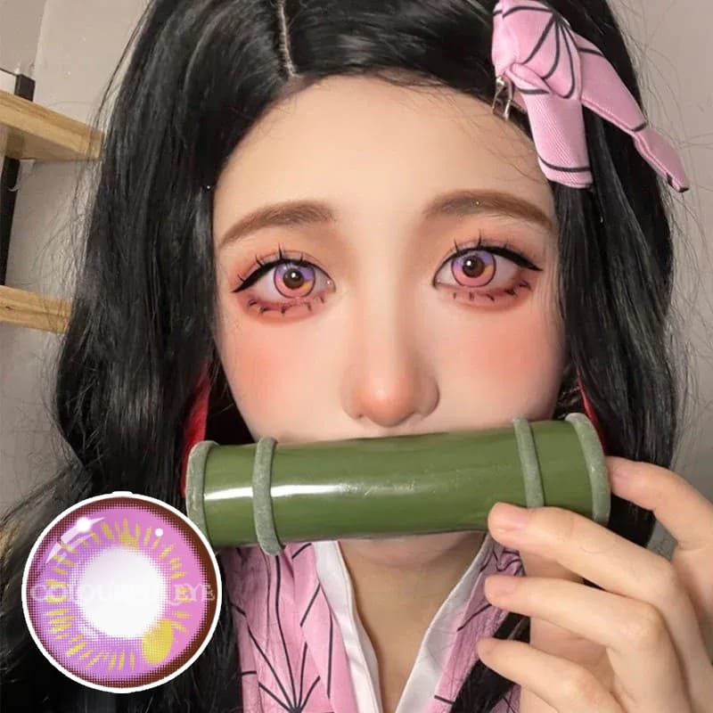 Anime Violet Colored Eye Contact Lenses