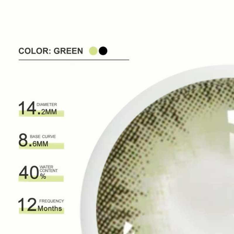 Kiwi Green Colored Contact Lenses