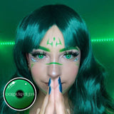 Fluorescent Green Forest Cosplay Contact Lenses