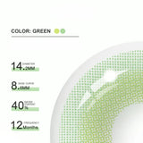 Juice Green Prescription Colored Contact Lenses