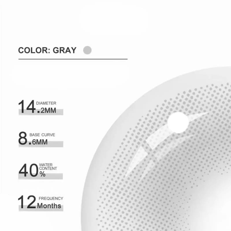 Polar Lights Grey Prescription Colored Contact Lenses