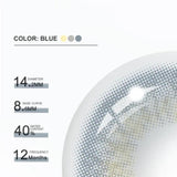 DNA Taylor Blue Grey Prescription Colored Contact Lenses