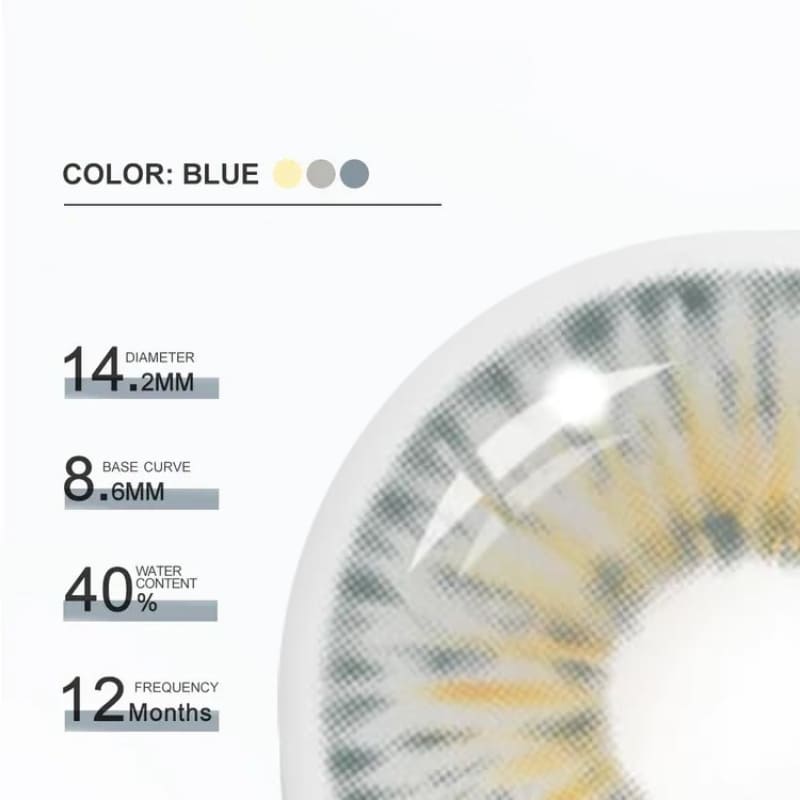 Ash Grey Prescription Colored Contact Lenses