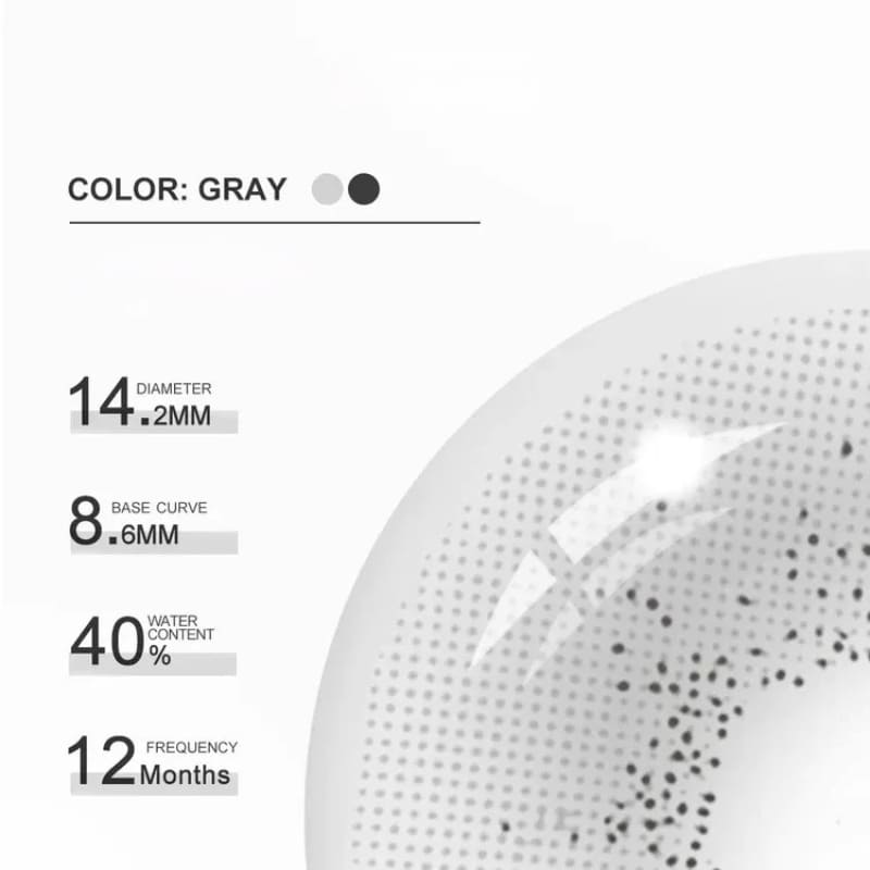 Ocean Grey Prescription Colored Contact Lenses