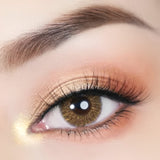 Glitter Golden Brown Colored Contact Lenses