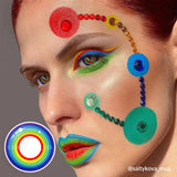 Colourfuleye Sora Rainbow Cosplay Contact Lenses