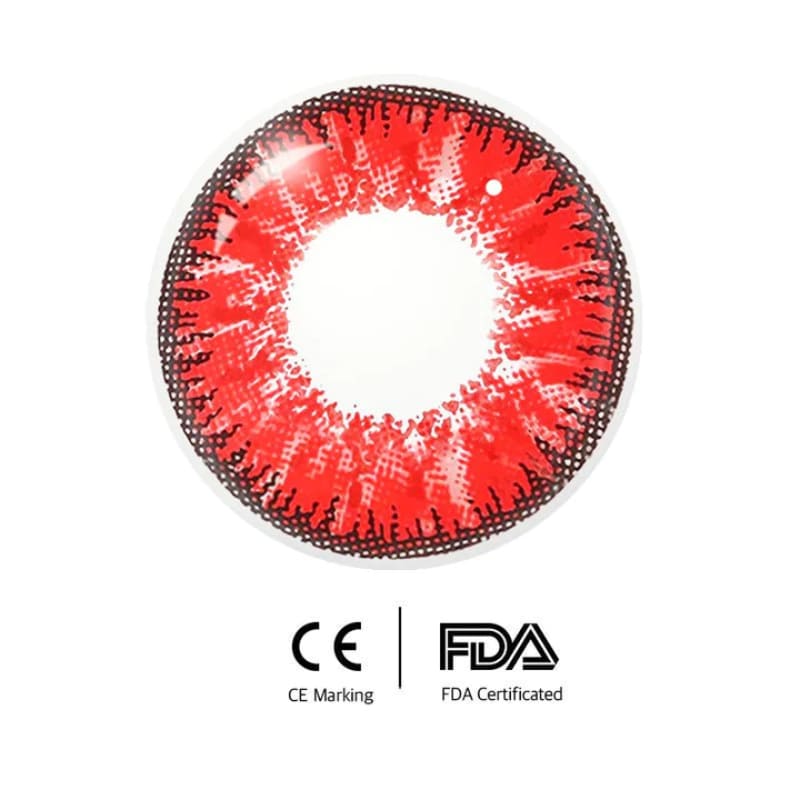 Colourfuleye Snake Eye Red Colored Contact Lenses