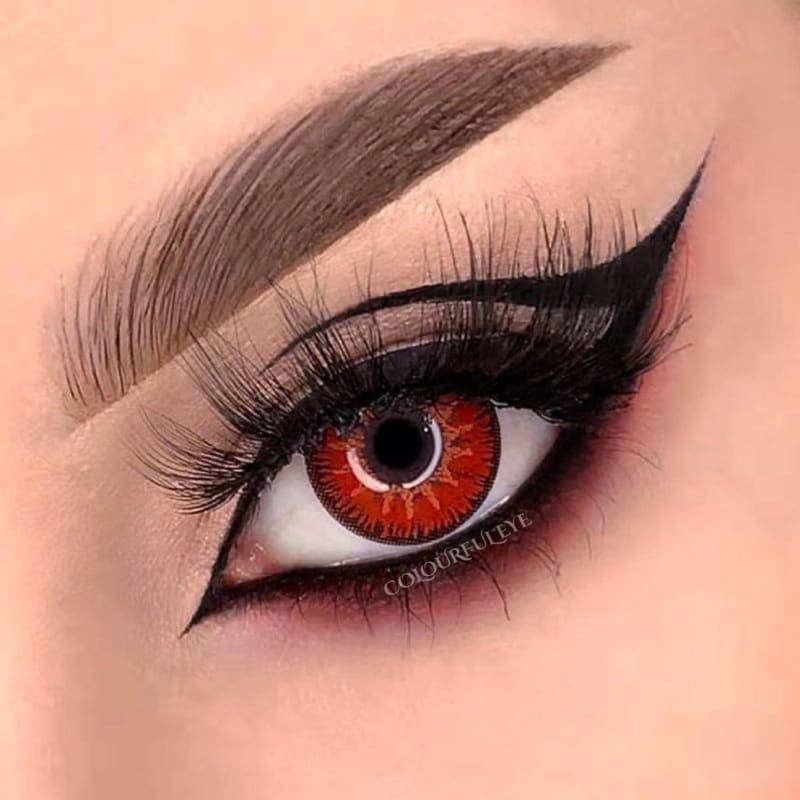 Colourfuleye Snake Eye Red Colored Contact Lenses