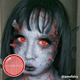 Colourfuleye Red Mesh Cosplay Contact Lenses